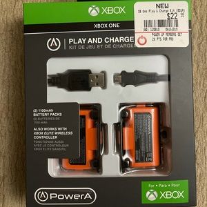 PowerA Play & Charge Kit for Xbox One NWT